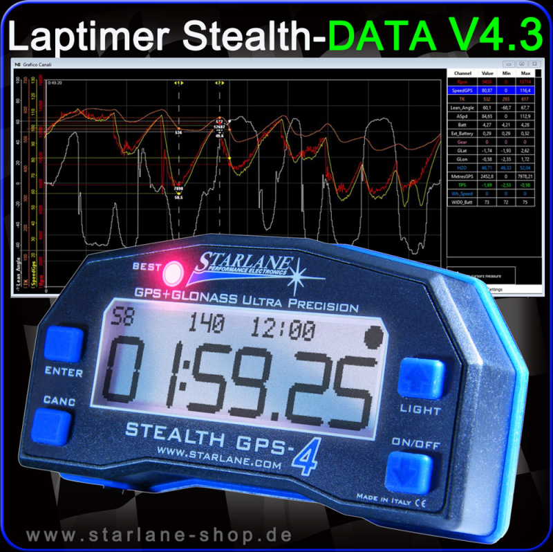 GPS Laptimer STEALTH - DATA V4
